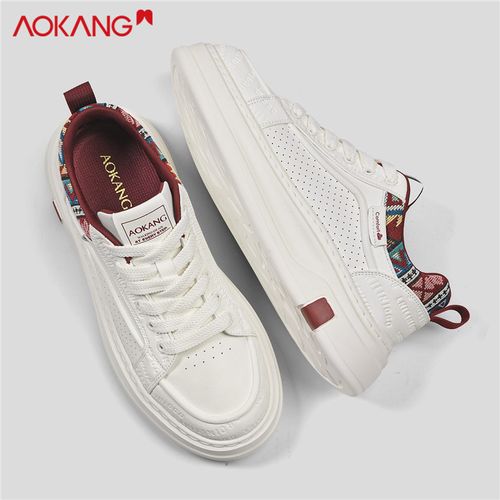 Aokang/奥康2026男士时尚粉彩风增高透气运动休闲板鞋男士小白鞋主图