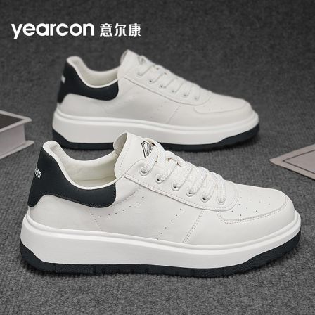 YEARCON/意尔康男鞋2025欧若风西装小白鞋秋季透气防滑板鞋4796