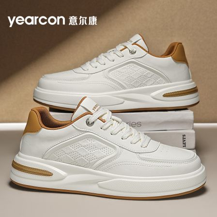 YEARCON/意尔康透气厚底舒适时尚休闲鞋低帮白色百搭男士4794