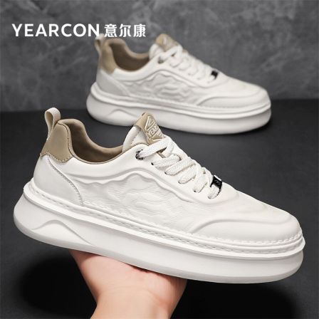 YEARCON/意尔康秋季新款舒适透气百搭时尚潮流增高男士休闲鞋4873
