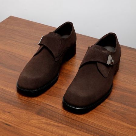 2026春季反绒牛皮一脚蹬男鞋真皮方头男磨砂低帮透气商务休闲皮鞋