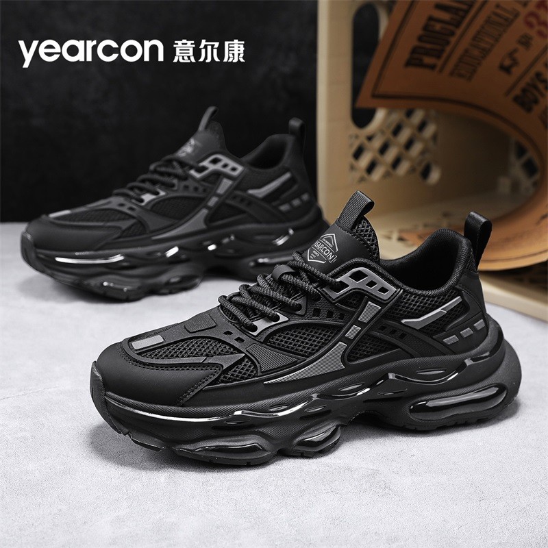 YEARCON/意尔康秋季舒适百搭透气系带厚底耐磨休闲鞋防滑增高1176主图