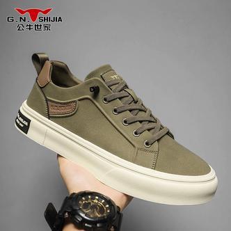 公牛世家男士板鞋春季时尚百搭男鞋厚底潮流休闲鞋子男潮鞋滑板鞋