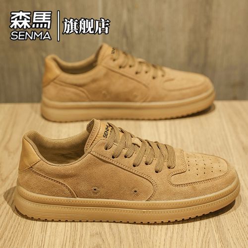森马男鞋春季新款复古皮质潮流板鞋男士户外休闲低帮防滑百搭潮鞋主图