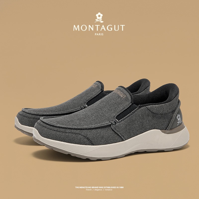 梦特娇时尚潮流春季新款休闲鞋上班开车舒适软底防滑一脚蹬男鞋主图