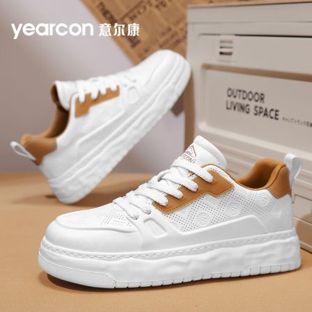 YEARCON/意尔康休闲小白鞋低帮板鞋潮流百搭时尚潮鞋透气厚底4814