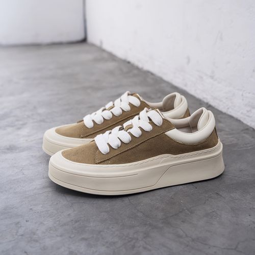 增高厚底！男鞋2026春季新款真皮板鞋男韩版简约小众厚底休闲鞋男主图