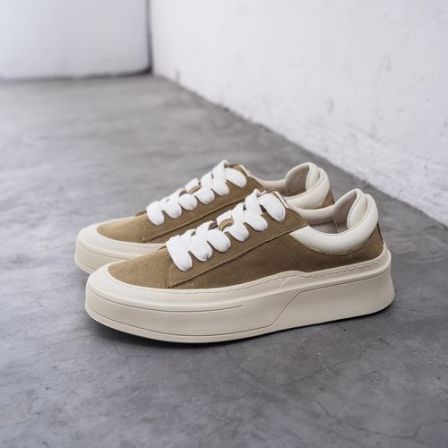 增高厚底！男鞋2026春季新款真皮板鞋男韩版简约小众厚底休闲鞋男