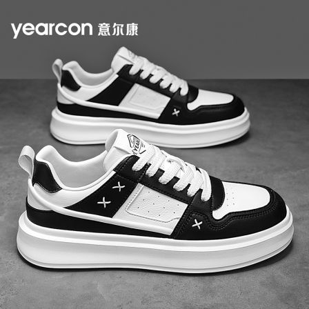 YEARCON/意尔康秋季新款舒适透气百搭时尚潮流增高男士休闲鞋4823