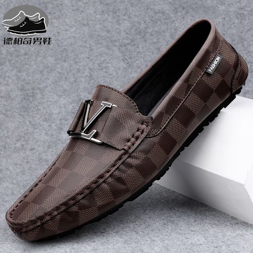 高端轻奢豆豆鞋男士真皮韩版舒适软皮软底时尚休闲懒人百搭驾车鞋主图
