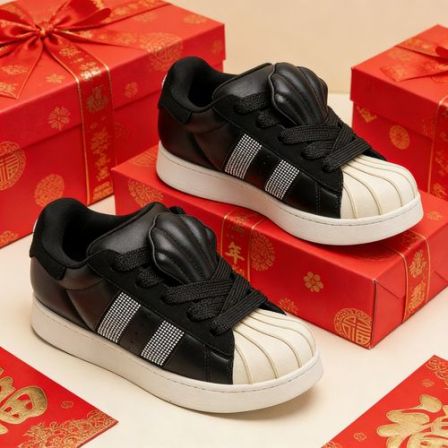 新款贝壳头隐形增高休闲鞋子潮流低帮复古百搭男女情侣鞋时尚板鞋