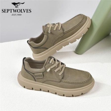 七匹狼男鞋春季透气增高时尚休闲鞋男白低帮鞋休闲百搭鞋子潮鞋