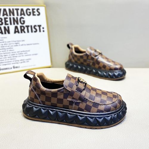 春秋季新款潮流低帮轻便乐福鞋一脚蹬懒人鞋金属防滑舒适软底男鞋主图