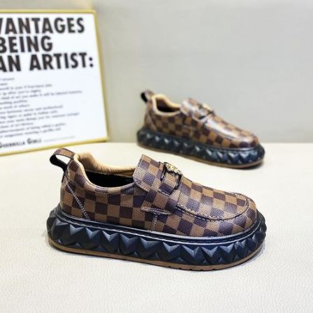 春秋季新款潮流低帮轻便乐福鞋一脚蹬懒人鞋金属防滑舒适软底男鞋