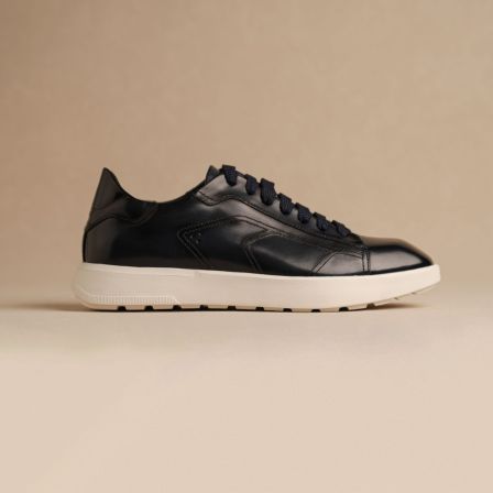 轻奢手工休闲板鞋复古厚底舒适时尚百搭系带潮流真皮商务男鞋