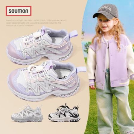 书萌儿童老爹鞋子2026春秋新款女童透气网面运动鞋休闲百搭跑步鞋