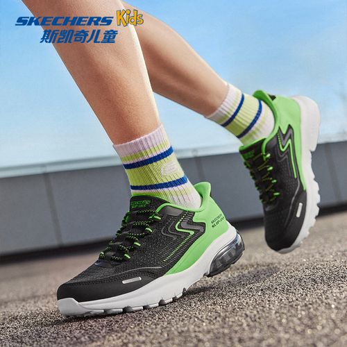 26专柜上新【透气-光轮闪穿跑鞋】斯凯奇官方儿童一脚蹬舒适运动鞋主图