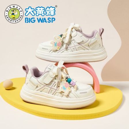 大黄蜂童鞋女童板鞋春季新款百搭小白鞋女孩子时尚潮流学生休闲鞋