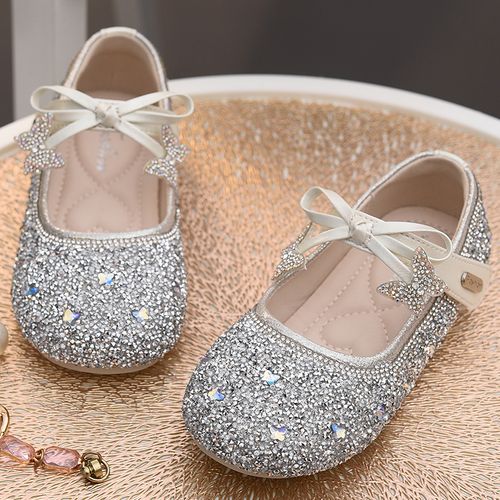 蜡比小星公主水晶鞋皮鞋2026春秋季新款时尚水钻公主鞋中大童单鞋主图