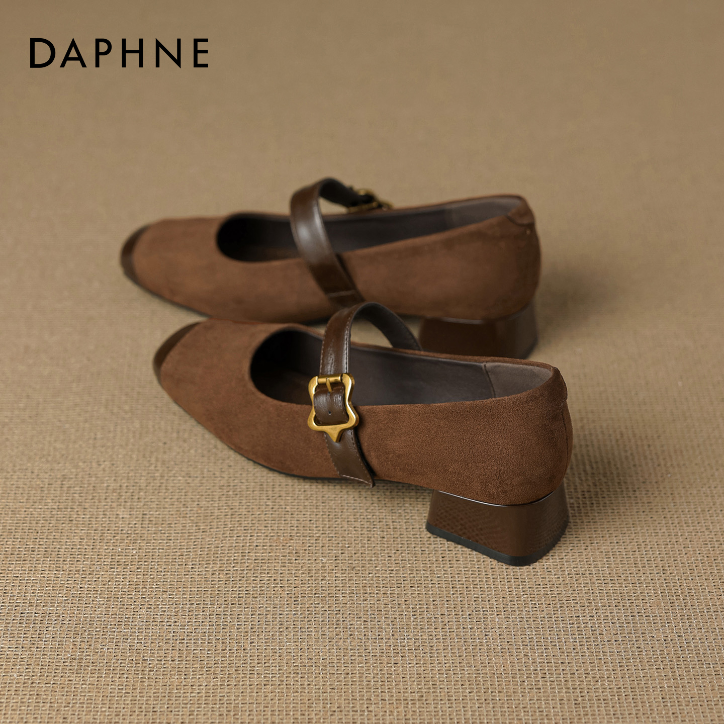 达芙妮玛丽珍女鞋小皮鞋2026新款鞋子女鞋配裙子法式晚晚粗跟单鞋主图