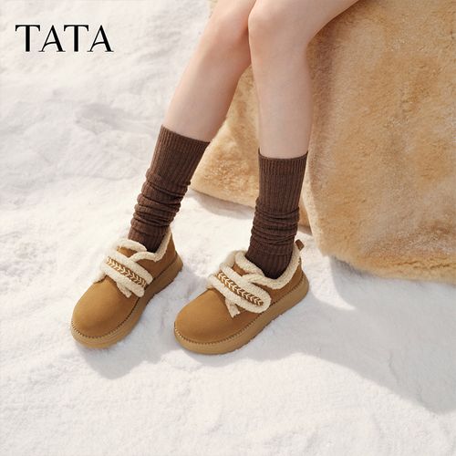 【他她】TATA/他她麦穗百搭女雪地毛毛勃肯单鞋CYY07DM5主图