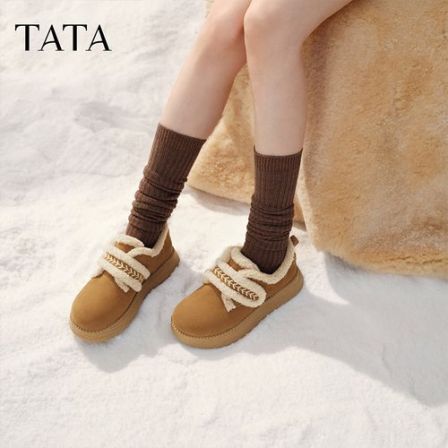 【他她】TATA/他她麦穗百搭女雪地毛毛勃肯单鞋CYY07DM5
