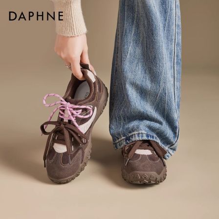 达芙妮厚底德训鞋女款2026新款春季老爹鞋子休闲阿甘鞋百搭运动鞋