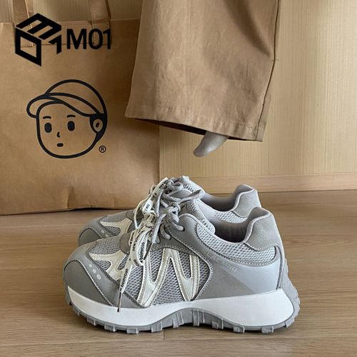 M01松糕厚底老爹鞋女春季小个子增高新款爆款百搭运动休闲阿甘鞋主图