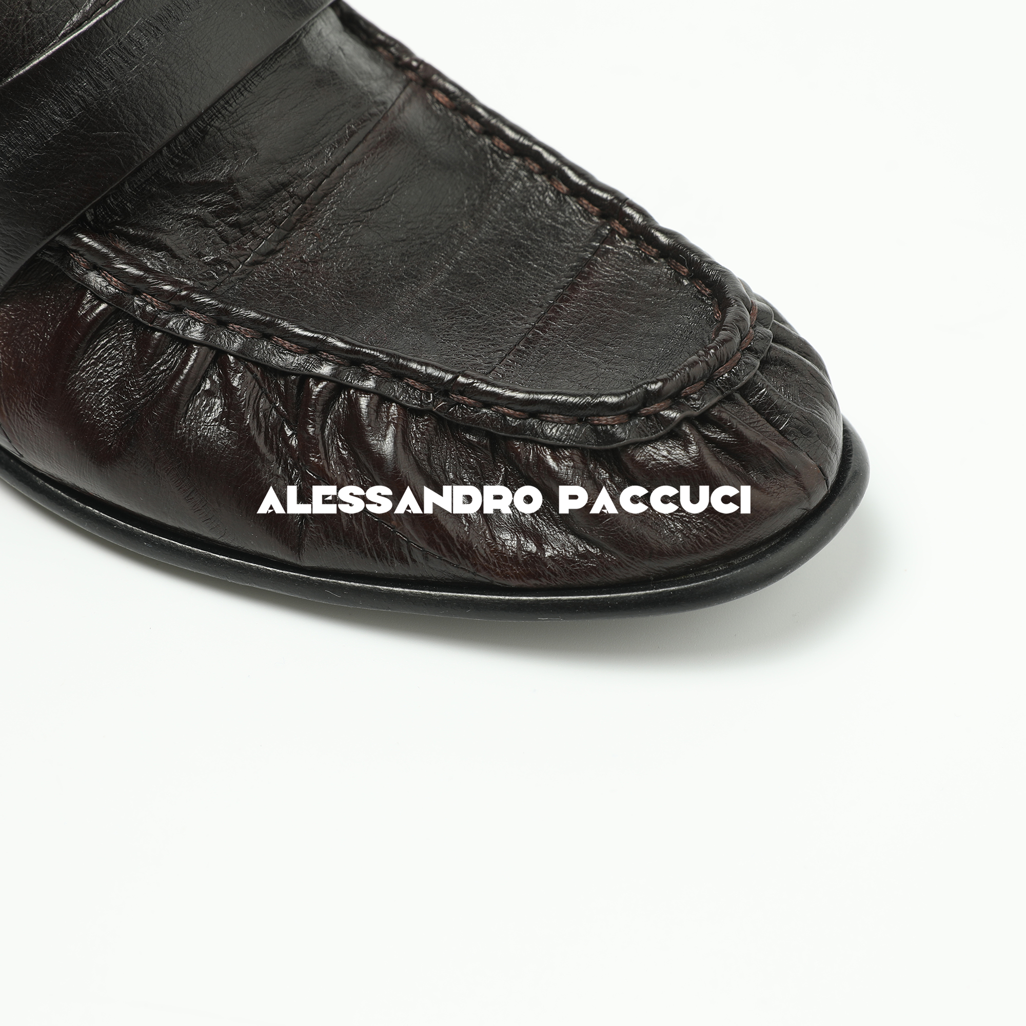 AP洛哥43182XP【寻迹】 鳗鱼皮褶皱设计感乐福鞋女士百搭单鞋主图