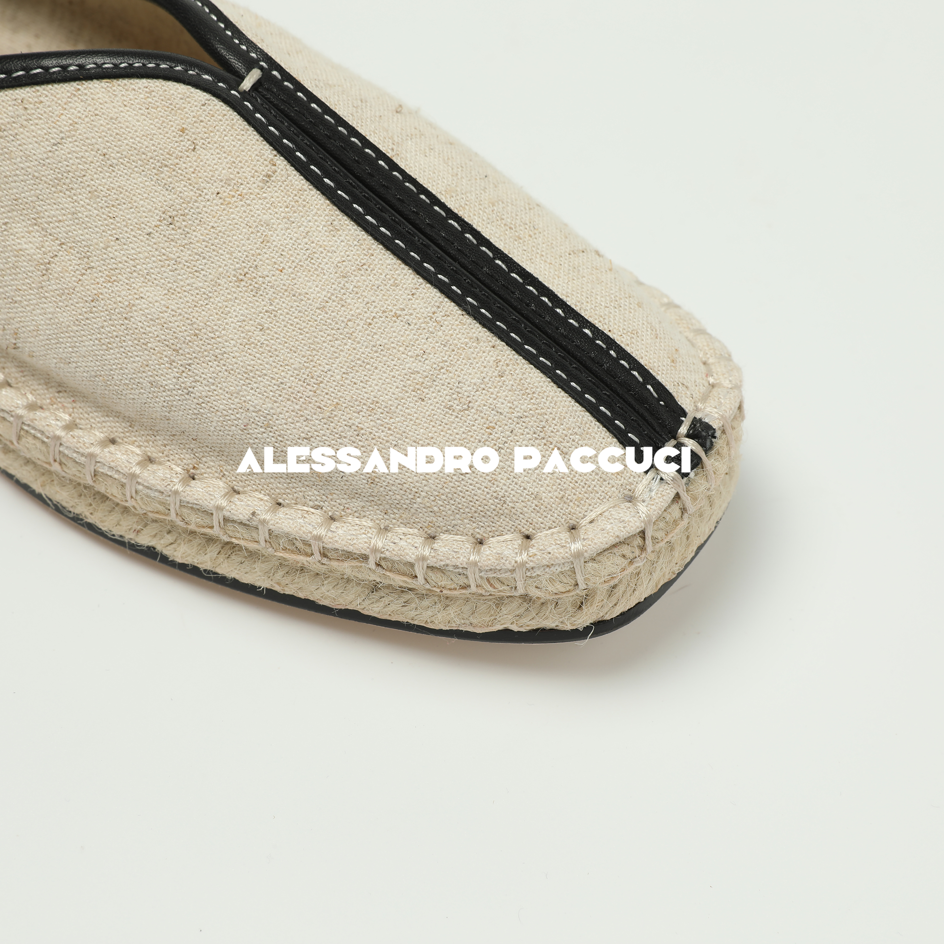 AP洛哥53005XT【禅韵】羊皮方头手工麻绳编织复古文艺感包头拖鞋主图