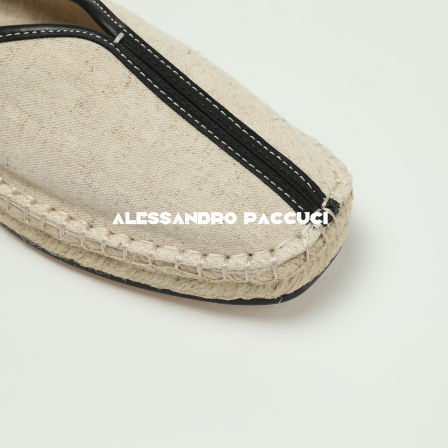 AP洛哥53005XT【禅韵】羊皮方头手工麻绳编织复古文艺感包头拖鞋