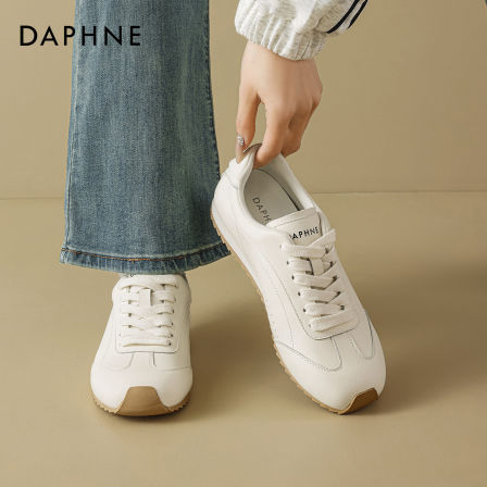 达芙妮厚底德训鞋女2026新款春季百搭休闲阿甘鞋巨好看运动小白鞋