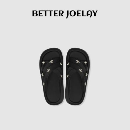 BETTER JOELAY -【甜梦足迹】时尚百搭平跟凉鞋极简风休闲春夏Z6982