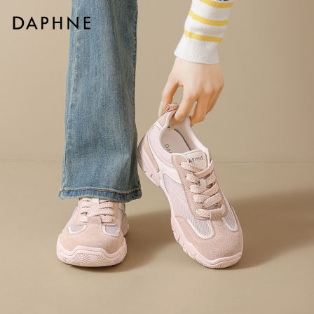 达芙妮厚底德训鞋女鞋2026新款春季爆款百搭增高阿甘运动小白鞋子