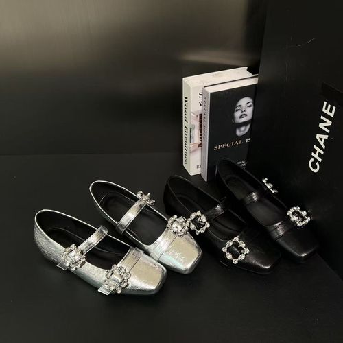 【富贵花钻】2026春季3cm内增高方头水钻扣带玛丽珍单鞋女3721-08主图