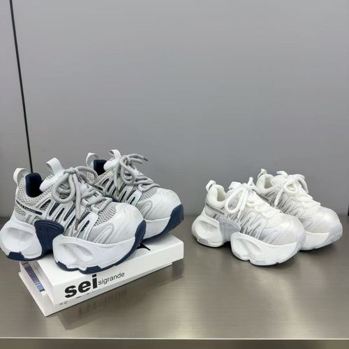 四季爆款松糕厚底增高透气轻奢舒适小众潮流高颜值系带甜美老爹鞋主图