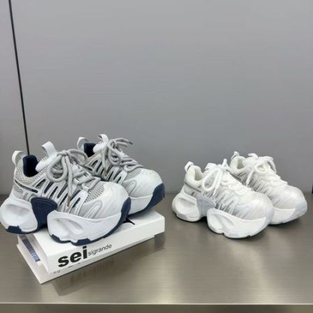 四季爆款松糕厚底增高透气轻奢舒适小众潮流高颜值系带甜美老爹鞋