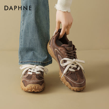 达芙妮厚底德训鞋女2025冬季新款复古芭蕾运动鞋百搭巨好穿休闲鞋