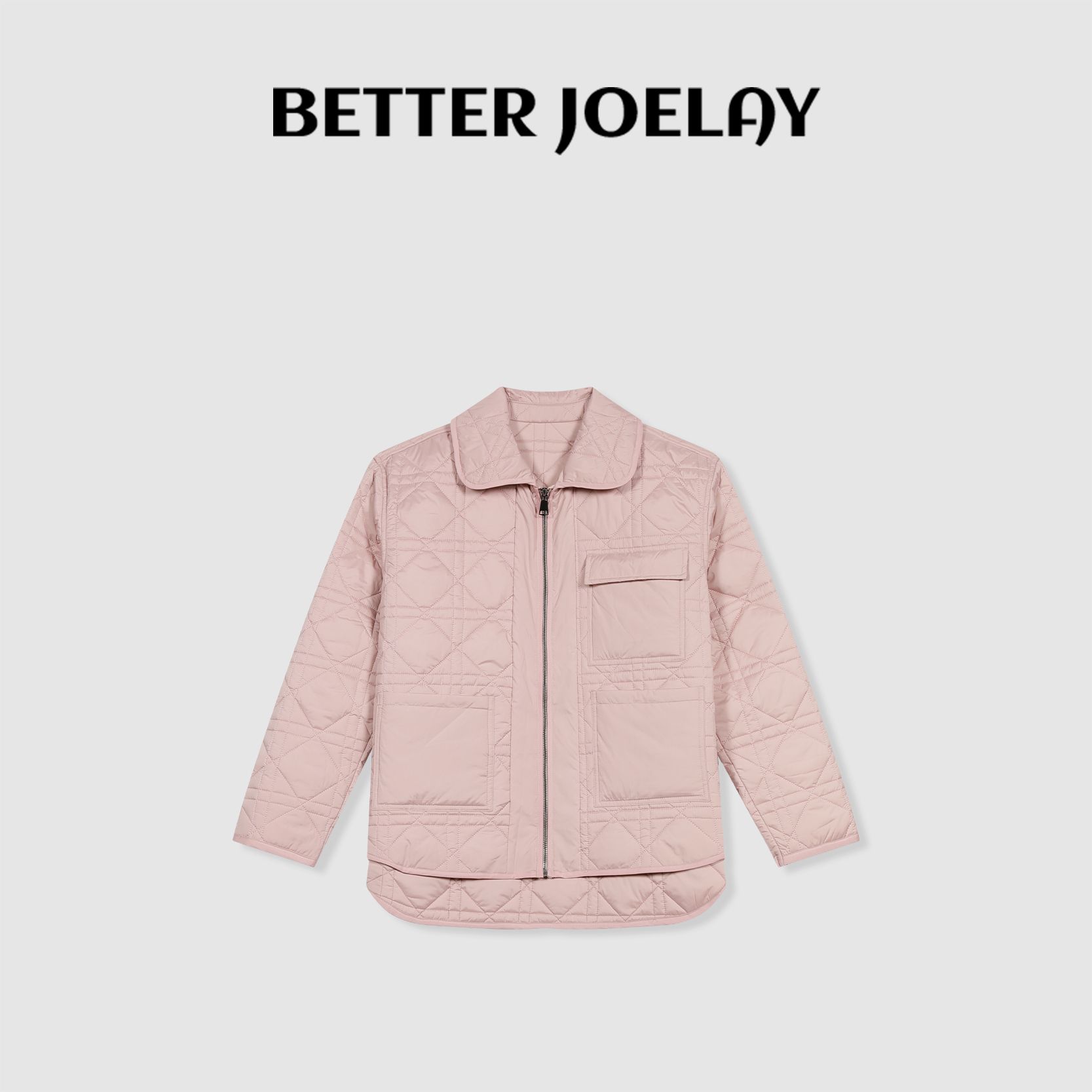 BETTER JOELAY -【彩虹方糖】时尚翻领外套棉服时尚温柔休闲WL9592主图