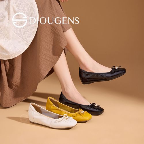 内增高牛皮玛丽珍单鞋一脚蹬法式新款轻奢百搭平底鞋透气软底皮鞋主图