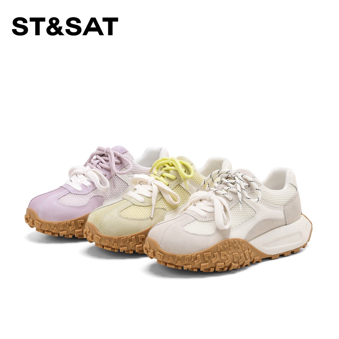 St&Sat/星期六女鞋2026春新款百搭黄色多巴胺休闲鞋双系带运动鞋主图