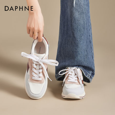 达芙妮厚底德训鞋2026新款春季软底配阔腿裤阿甘休闲运动小白鞋子