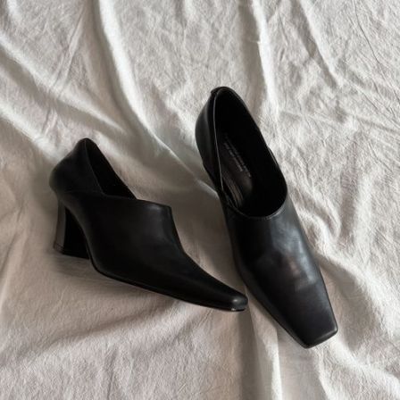 2026年新款法式方头富国老钱风深口修饰腿型粗跟百搭单鞋/7049