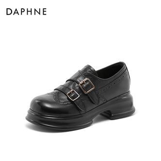 达芙妮2026春季新款乐福鞋女厚底增高百搭英伦风小皮鞋一脚蹬单鞋