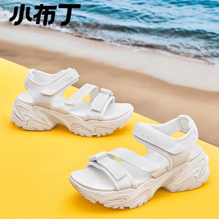 斯凯奇119850小布丁凉鞋春季新款女子休闲时尚轻盈百搭厚底拖鞋主图