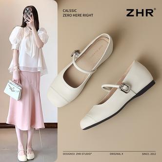 【运补】ZHR则则法式复古内增高玛丽珍鞋时尚百搭通勤小单鞋AH598