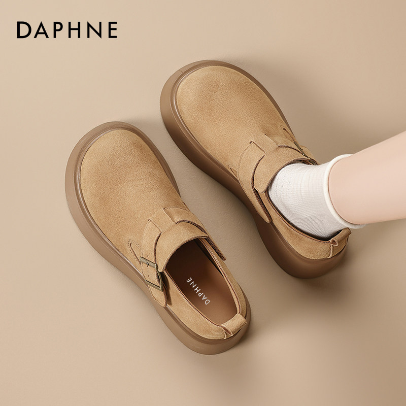 达芙妮厚底勃肯鞋女款2026春季新款懒人全包软底小个子增高单鞋子主图