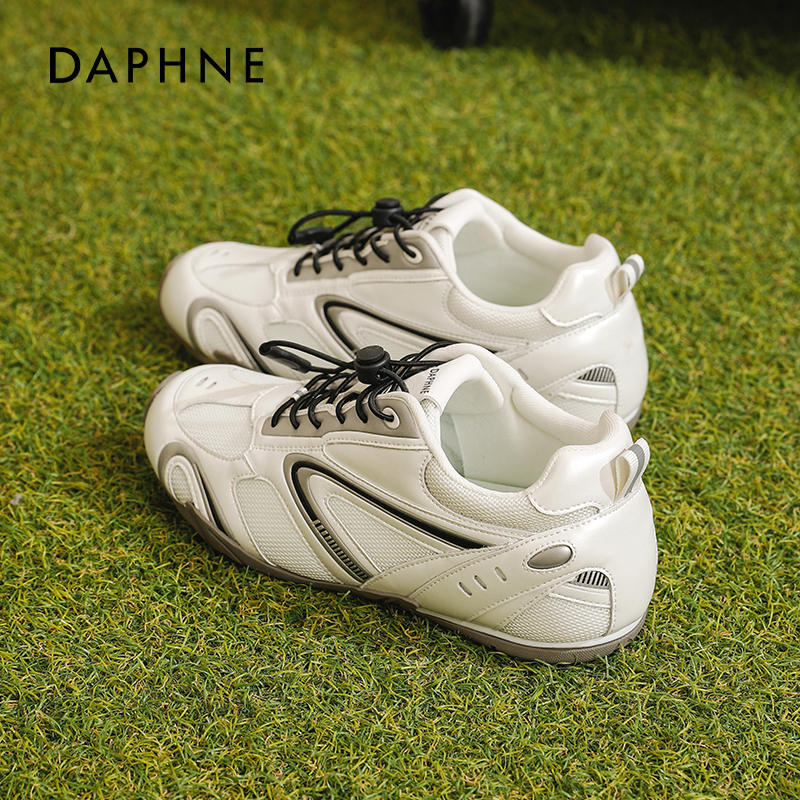 达芙妮平底德训鞋女夏2025新款软底小白鞋透气网面运动鞋休闲板鞋主图