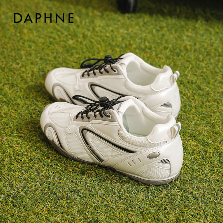 达芙妮平底德训鞋女夏2025新款软底小白鞋透气网面运动鞋休闲板鞋