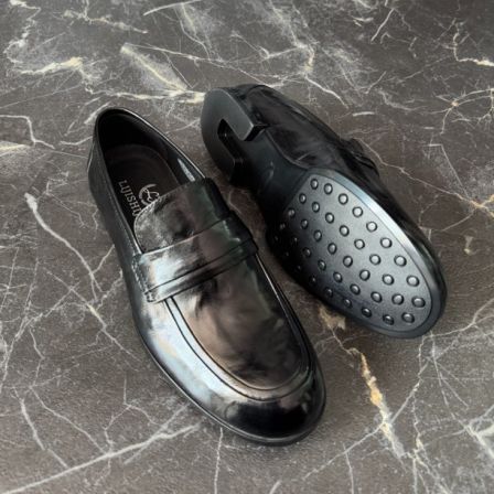 小雨男装｜首展新款男士牛皮纹理感商务休闲皮鞋